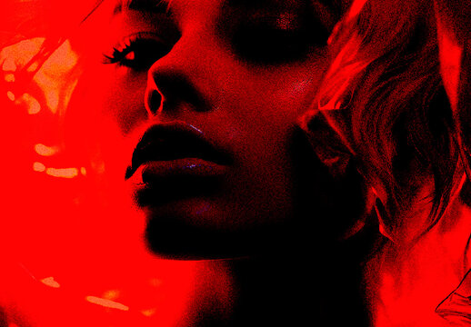 Red And Black Light Burn Film Light Flare Effects Photo