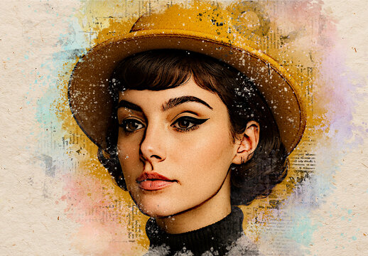 Beige And Black Mixed Art Photo Effect