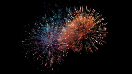 Night fireworks burst