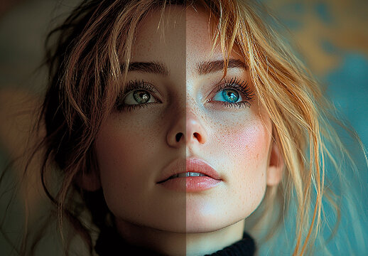 Teal And Orange Cinematic Before and After Photo Effect