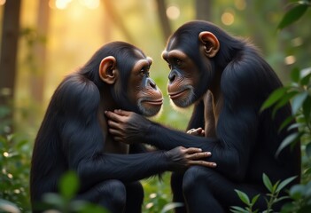 Chimpanzee Grooming Ritual Corporal Care Intimacy Animal Kingdom Unite