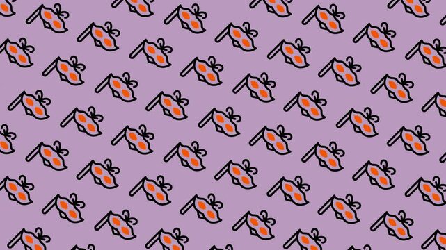Abstract Pattern of Peanuts on a Purple Background.