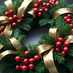 Christmas wreath Generative AI