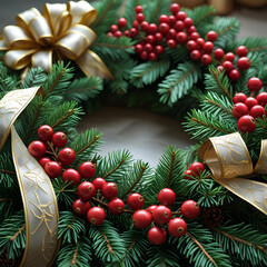 Christmas wreath Generative AI