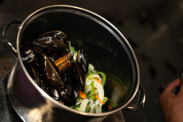 Mussels prepared in a delicious french way 