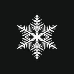 six-pointed graphic of a snowflake
