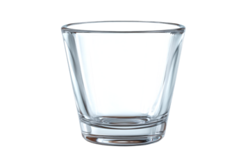 Simple Glass Sits on a Table With a Clear View of Its Structure and Shape During Daylight