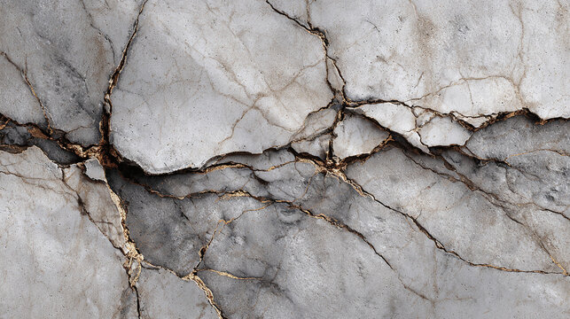 A close-up view of a marbled surface with unique cracks and patterns