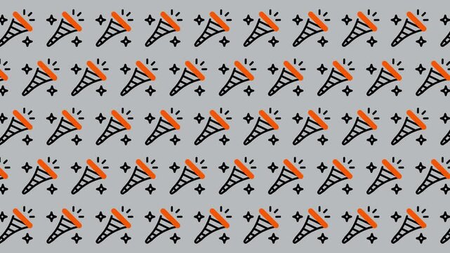 Festive Party Popper Pattern Background.