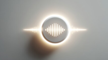 Futuristic audio interface with glowing soundwave elements for modern design projects,Silent Record Week