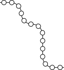 Circular nodes follow a path that loops through repeated arcs.