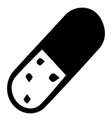 Single Medicine IconTablet or Capsule Vector EPS Editable