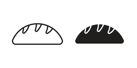 Bread icons Vector hand drawn illustration in doodle style. Simple sketch isolated.