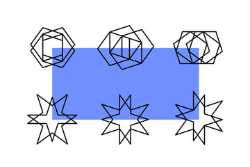 Polygonal figure. Brutalism shapes, minimalist geometrical figure, abstract modern forms. Simple geometric element with pentagon.