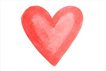 Fototapeta premium Red watercolor heart symbolizing love and romance transparent background