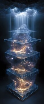 Shu's Pillar Projection - Dimensional Unfolding: Egyptian Myth Calabi-Yau Manifold to 3D Cartesian Grid
