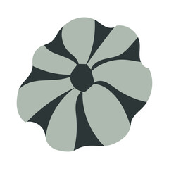 Hand drawn pumpkin doodle. Thanksgiving and Halloween decoration. Vector illustration, flat design