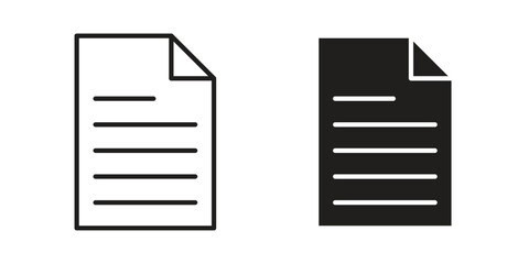 Document icons Vector hand drawn illustration in doodle style. Simple sketch isolated.