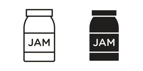 Jam icons Vector hand drawn illustration in doodle style. Simple sketch isolated.