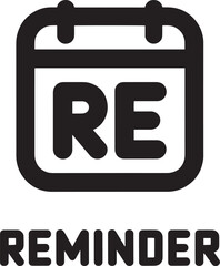 Obraz premium Reminder Icon Vector Illustration Depicting Schedule and Task Management Tool