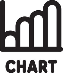 Rising Chart Icon Vector Illustration Depicting Growth and Progress in Business and Finance