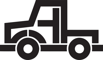 Simple Truck Icon for Transportation Logistics and Delivery Service Graphic Elements