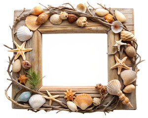 blank photo frame with shells frame, seashell, paper, texture, card, holiday, empty, seashells, collection, food, decoration, sand, shell, sea, beach, nature, ocean, border, travel, marine, snail,