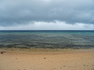 Tropical beach and sea level