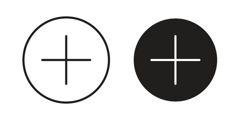 Obraz premium Plus icons Vector hand drawn illustration in doodle style. Simple sketch isolated.