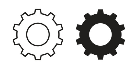 Settings icons Vector hand drawn illustration in doodle style. Simple sketch isolated.