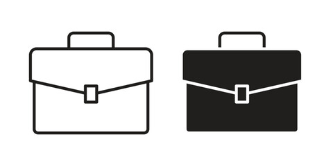 Suitcase icons Vector hand drawn illustration in doodle style. Simple sketch isolated.
