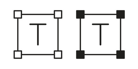 Text icons Vector hand drawn illustration in doodle style. Simple sketch isolated.