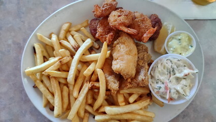 Restaurant food served on the plate ready to eat