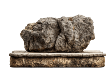 Rough Gray Stone Surface on Pedestal