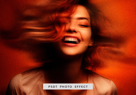 Orange And Black Dynamic Motion Smear Photo Effect