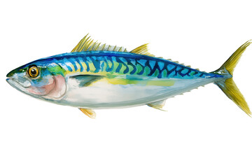 Fototapeta premium Vibrant Rainbow Trout a hand drawn watercolor game fish