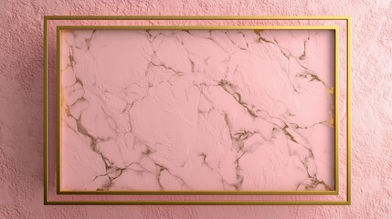  premium background, powder-pink marble texture, crumpled gold foil frame for text. Glamorous card ad