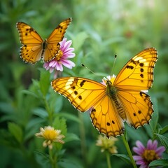 butterfly on yellow flower