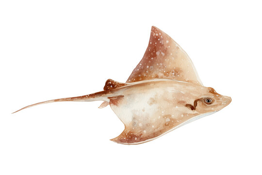 Silver Cutlassfish a hand drawn watercolor illustration