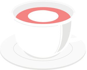 マグカップのストロベリーラテ