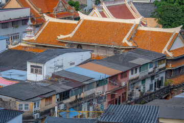View of the city of Bangkok, Thailand, with its architecture that is both modern and more...