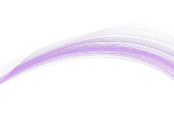 Dynamic purple wave lines flowing smoothly on an isolated white background, representing modern abstract elegance.