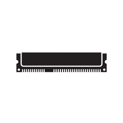 Computer RAM module icon for hardware and technology, flat vector symbol