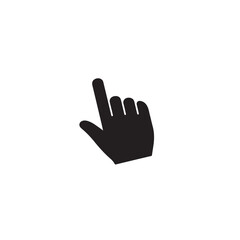 Obraz premium Hand gesture with index finger pointing upwards in simple silhouette style with dark color on white background for user interface icon