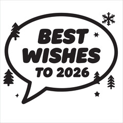 Vector siimple 2026 new year wishes