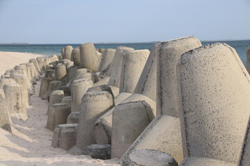 Tetrapods at H&ouml;rnum beach - H&ouml;rnum, Sylt, Germany