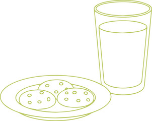 Cookies and Milk Simple Outline