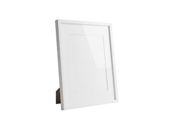 White rectangular panel isolated on transparent background