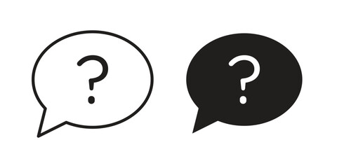 Help icons silhouette vector flat illustration design. Stroke line icons