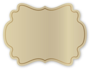 Shiny Gold Gradient Metallic Decorative Frame with Gold Outline